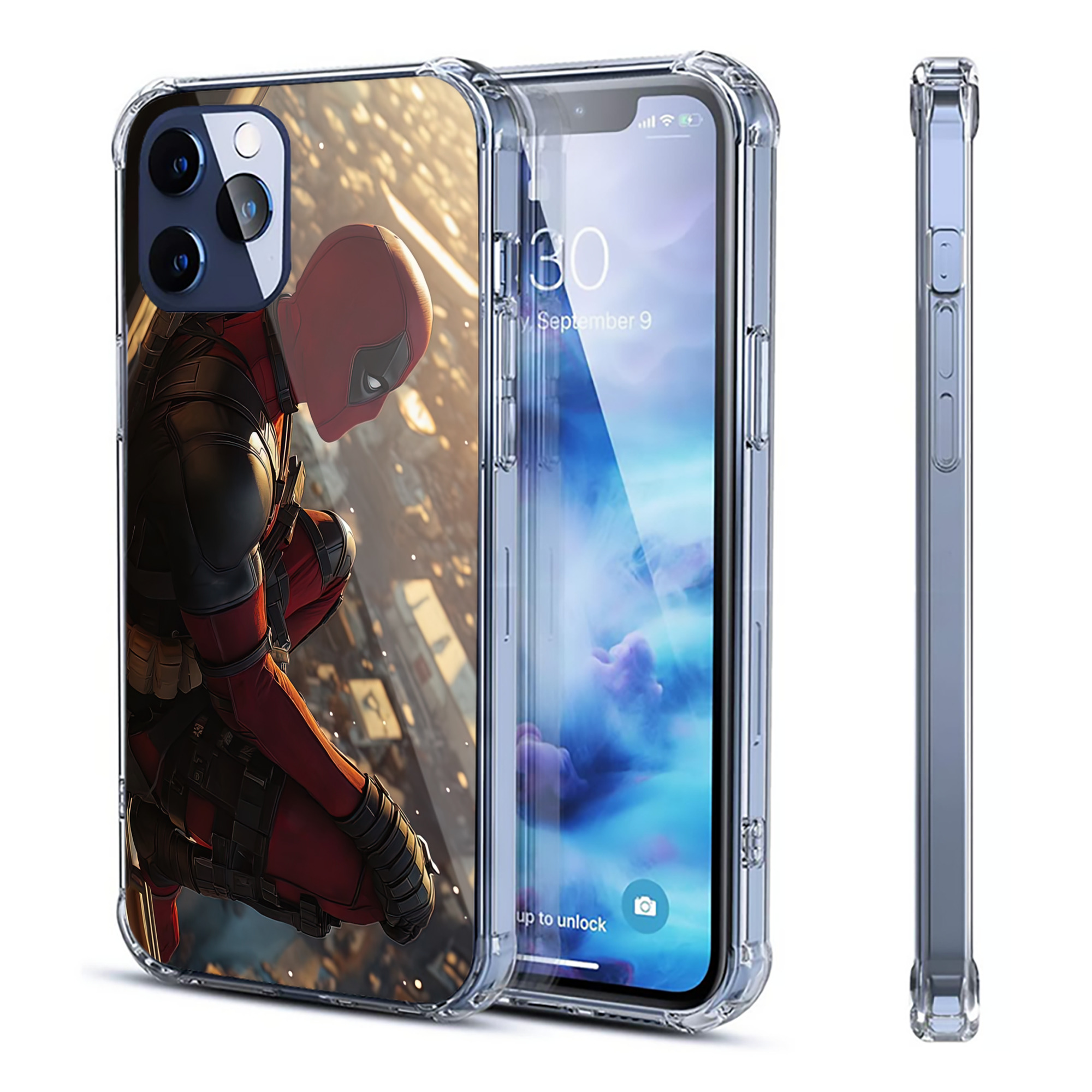 （画像用） Deadpool デッドプール 【iPhone 12シリーズ対応】透明スマホケース（クリアソフトケース）